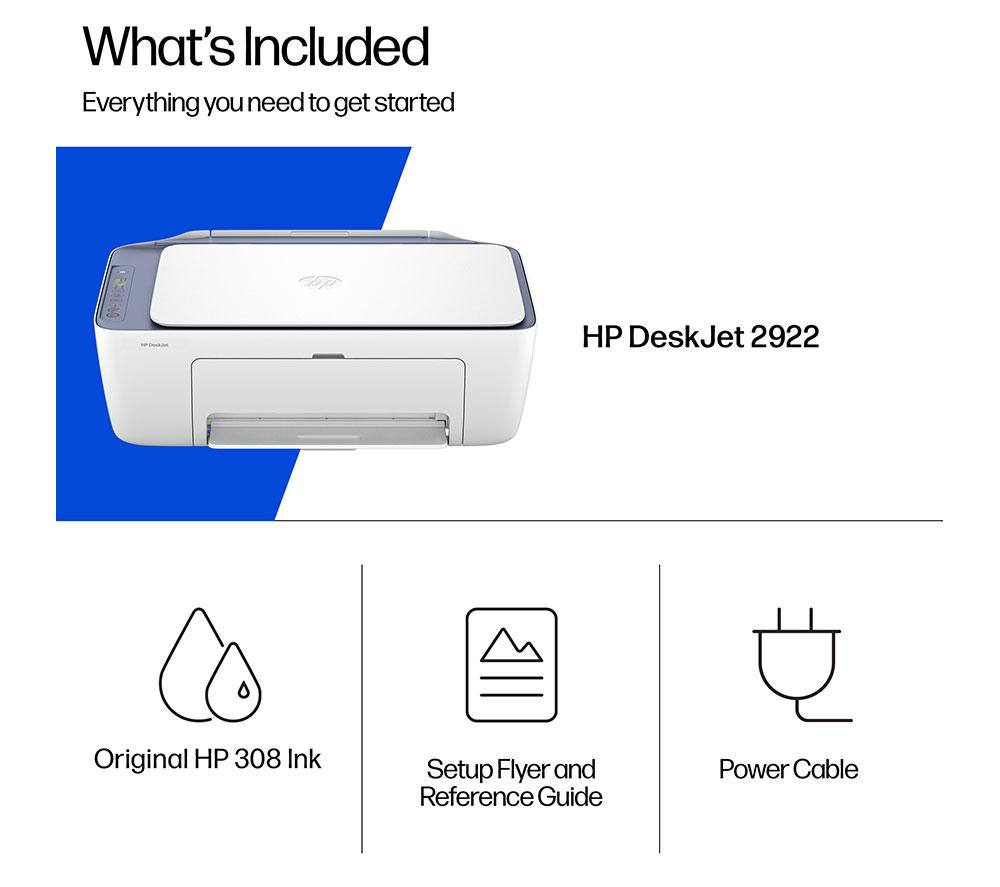 HP DeskJet 2922 All-in-One Wireless Inkjet Printer | Scan & Copy | 3 Months Free Instant Ink image number 13 of 20