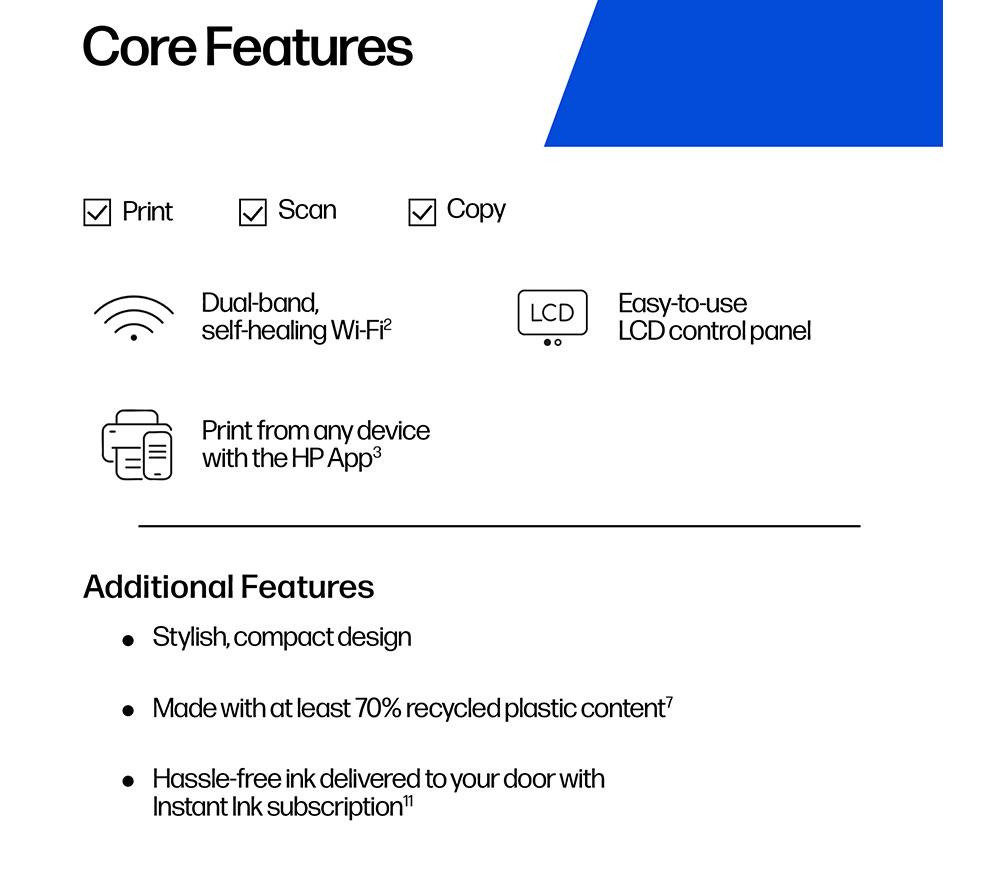 HP DeskJet 2910 All-in-One Wireless Inkjet Printer | Scan & Copy | 3 Months Free Instant Ink image number 8 of 20