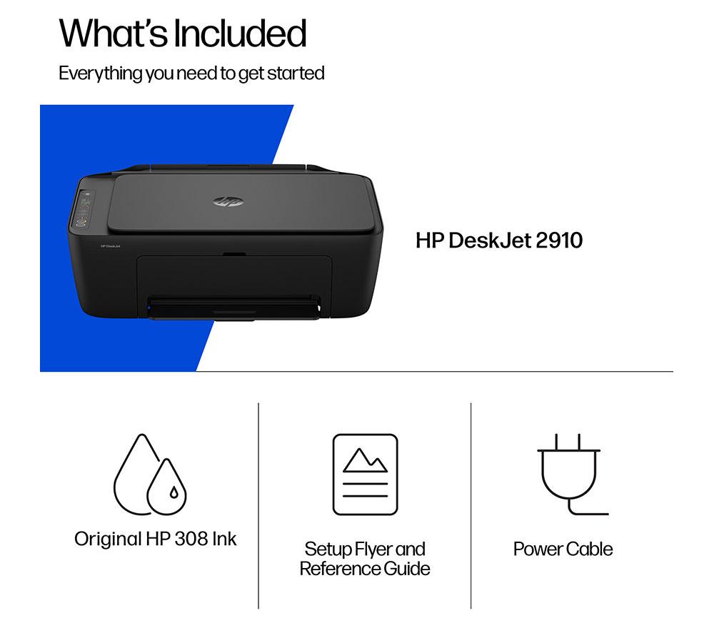 HP DeskJet 2910 All-in-One Wireless Inkjet Printer | Scan & Copy | 3 Months Free Instant Ink image number 13 of 20