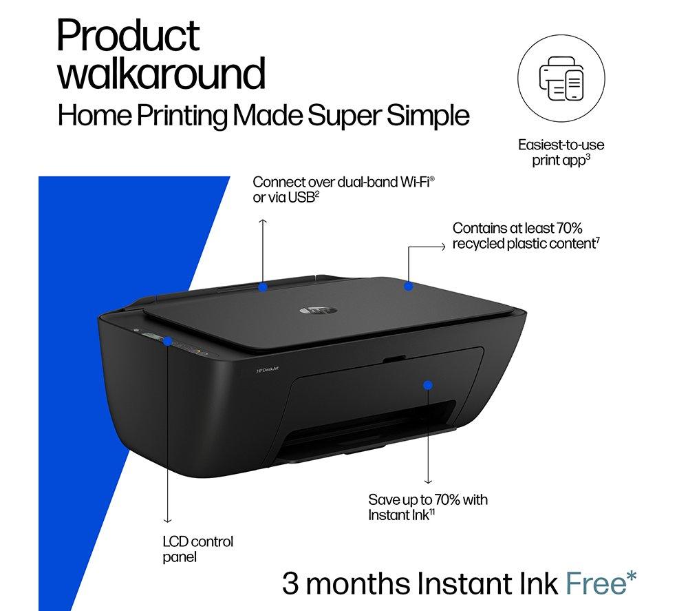 HP DeskJet 2910 All-in-One Wireless Inkjet Printer | Scan & Copy | 3 Months Free Instant Ink image number 3 of 18