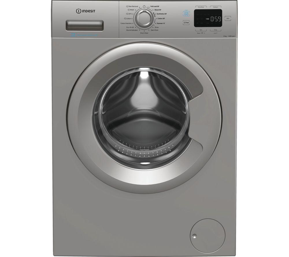 INDESIT Push&Go IP 846S PUSH&GO UK 8 kg 1400 Spin Washing Machine - Silver