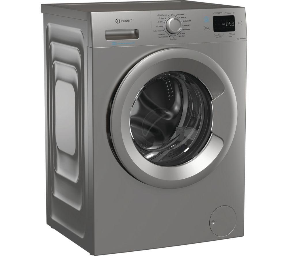 INDESIT Push&Go IP 846S PUSH&GO UK 8 kg 1400 Spin Washing Machine - Silver image number 2 of 7