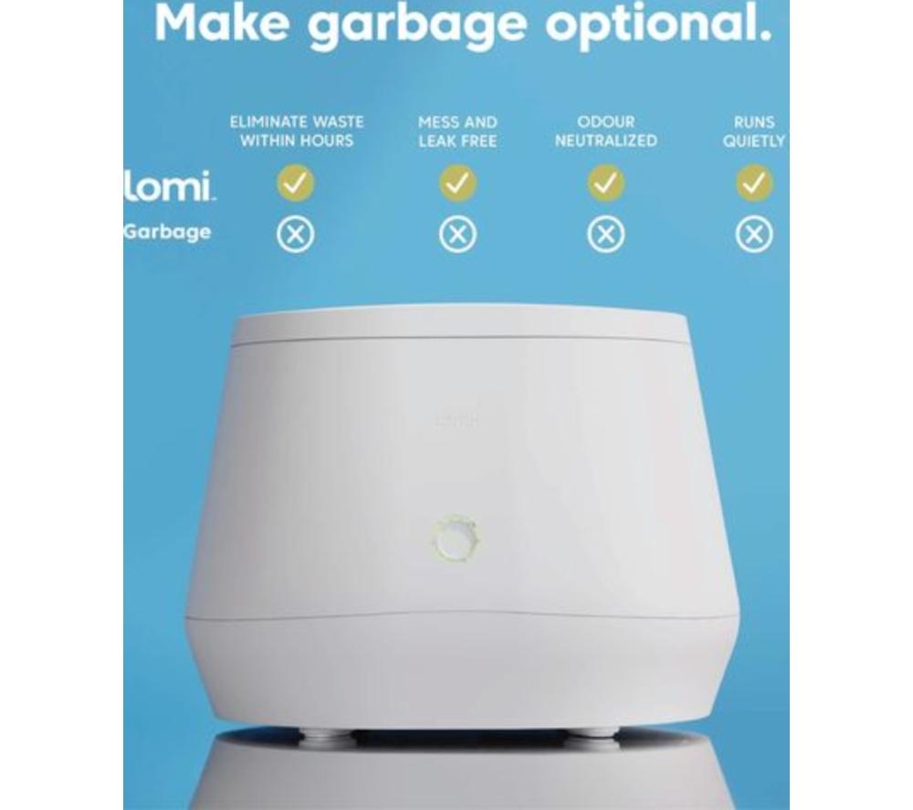 LOMI Smart Waste Kitchen Composter - White image number 4 of 13