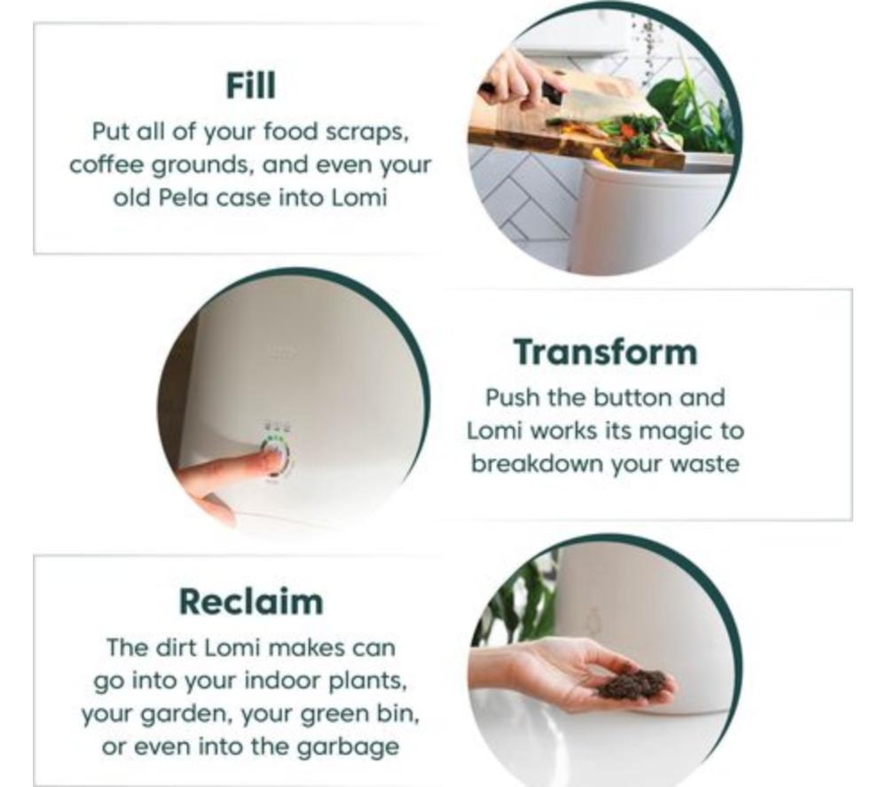 LOMI Smart Waste Kitchen Composter - White image number 12 of 13