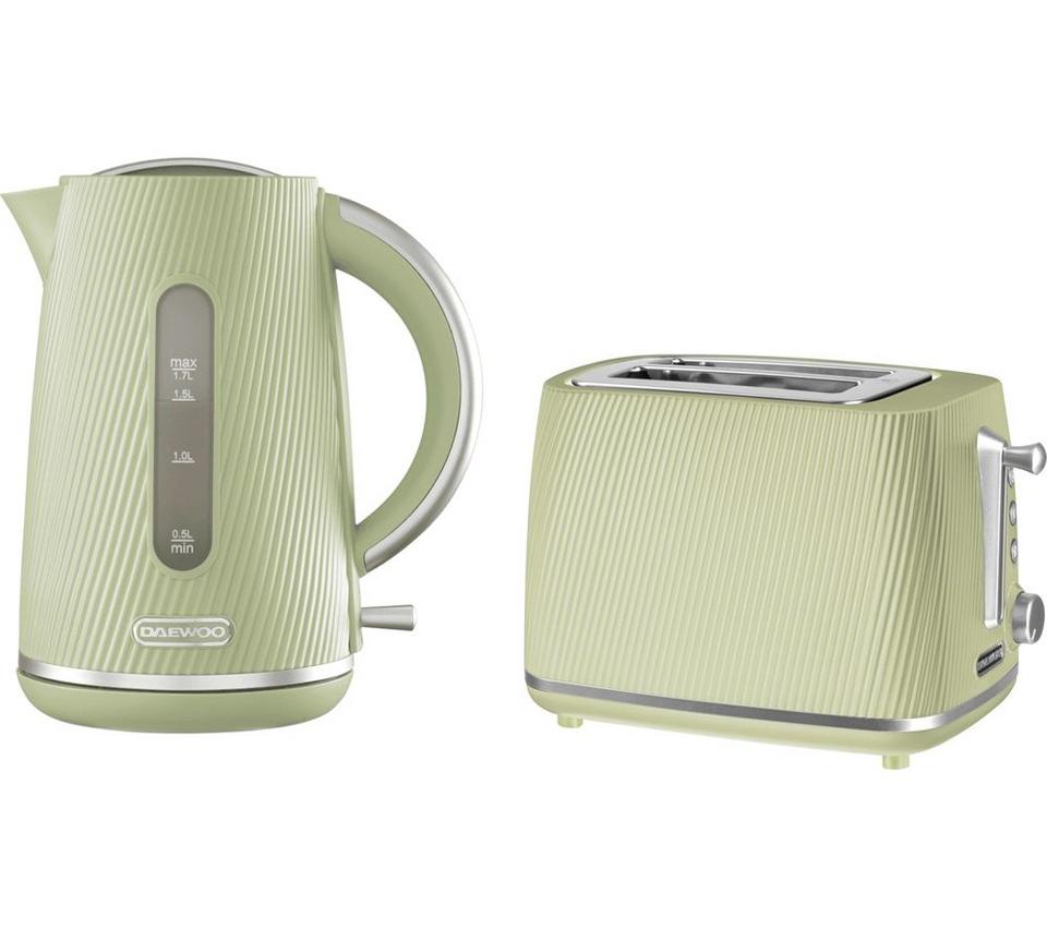 DAEWOO Cascade SDA2911GE Jug Kettle and 2-Slice Toaster Bundle - Green
