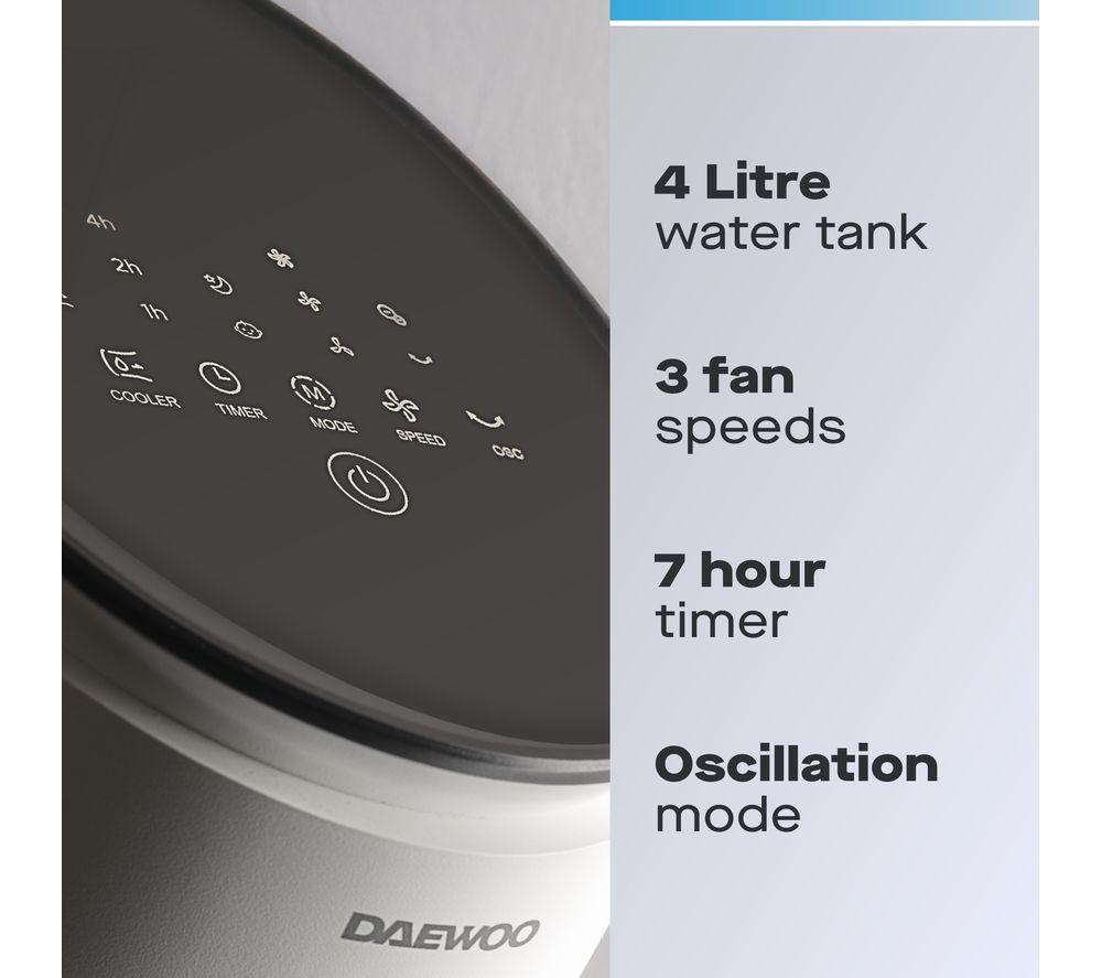 DAEWOO COL1651GE 3-in-1 Air Cooler & Humidifier Tower Fan - White image number 6 of 7