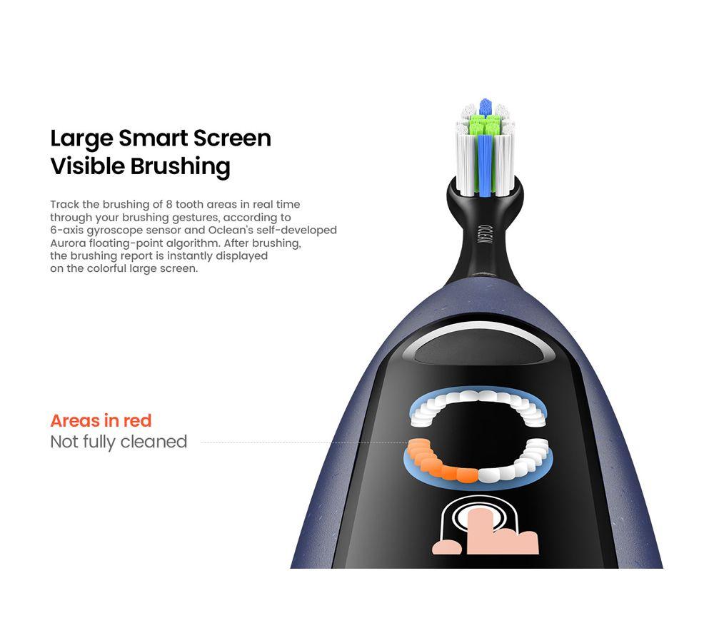 OCLEAN X Lite S Electric Toothbrush - Pack of 2, Blue & Grey image number 3 of 10