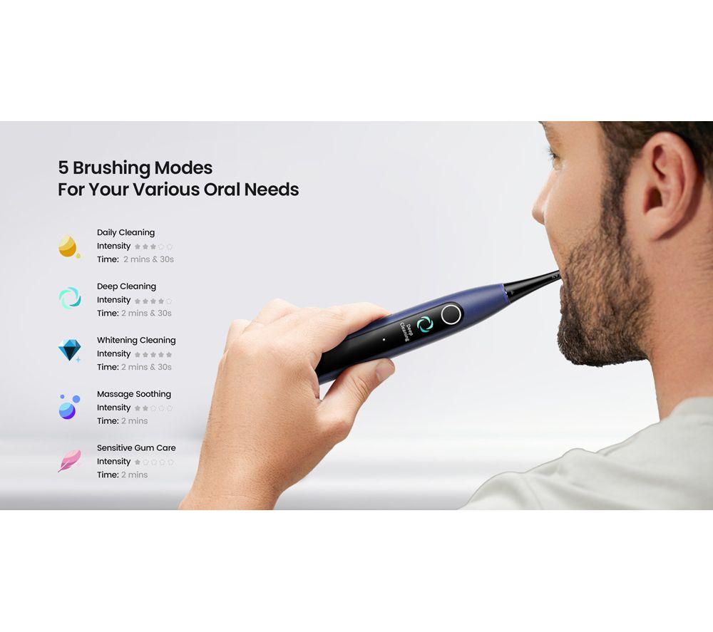 OCLEAN X Lite S Electric Toothbrush - Pack of 2, Blue & Grey image number 5 of 10