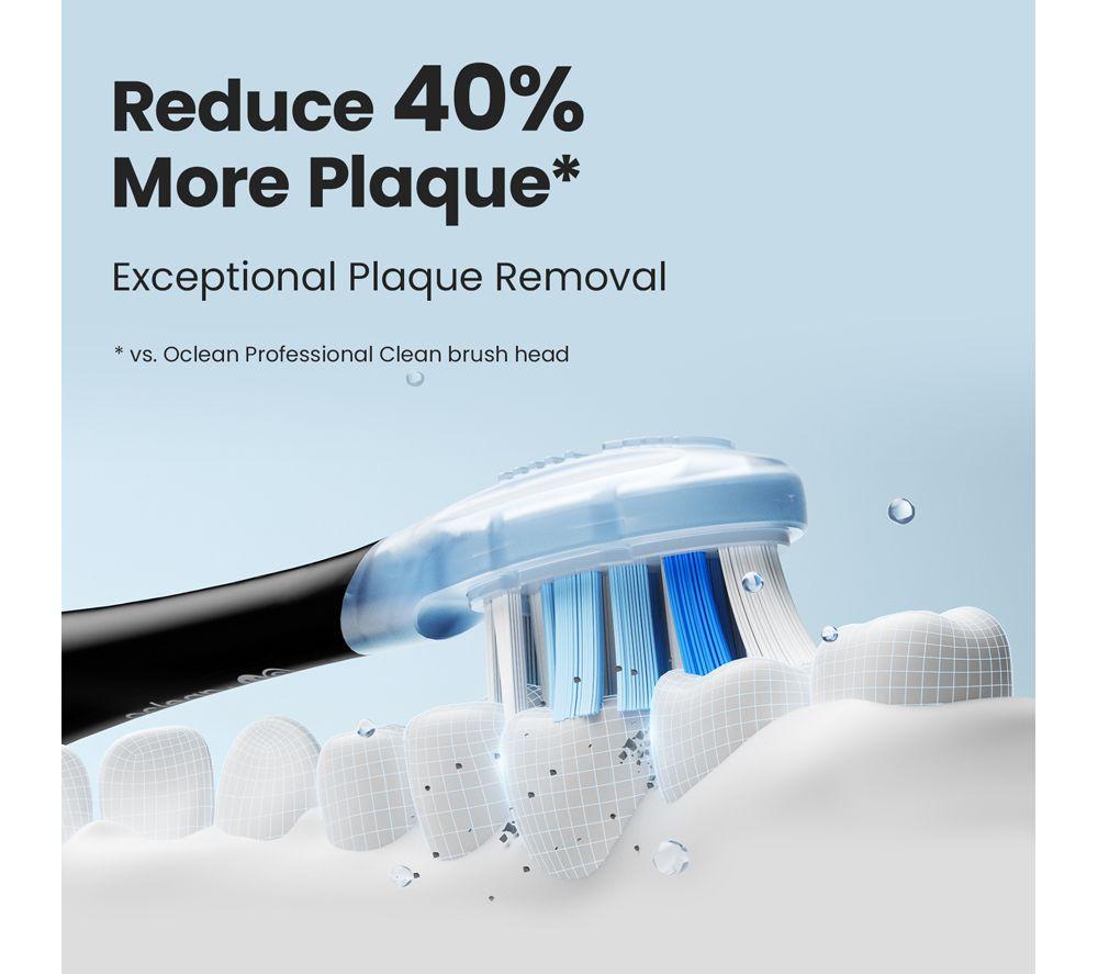 OCLEAN C04000383 Replacement Brush Heads - Pack of 6, White & Blue image number 3 of 7