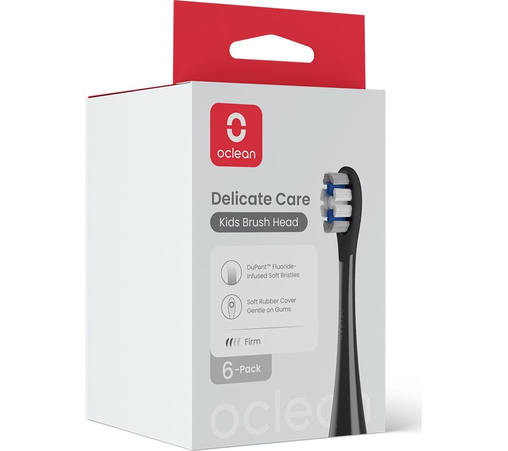 OCLEAN P3K8 Replacement Kids Brush Heads - Pack of 6, Black image number 3 of 7