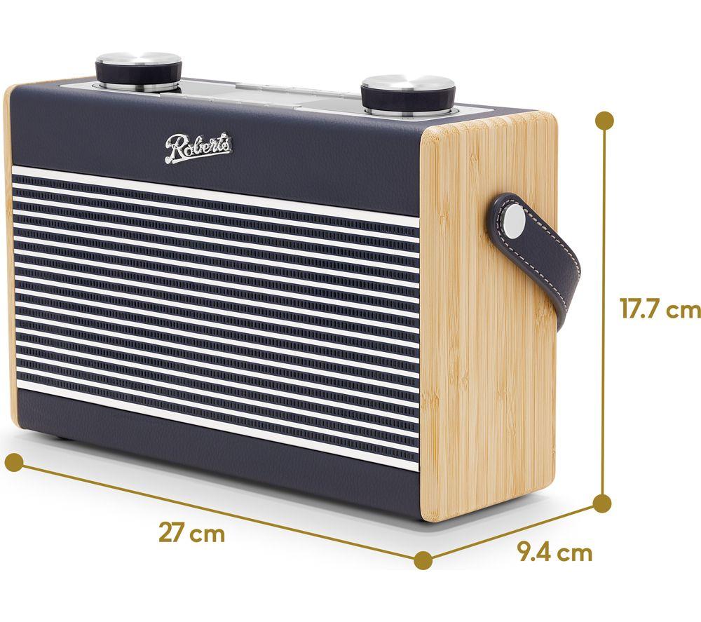 ROBERTS Rambler Classic Portable DAB+/FM Retro Bluetooth Radio - Blue image number 3 of 5
