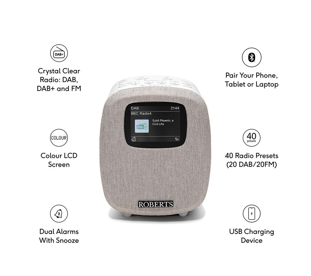 ROBERTS Ortus 5 DAB+/FM Bluetooth Radio - White image number 5 of 7