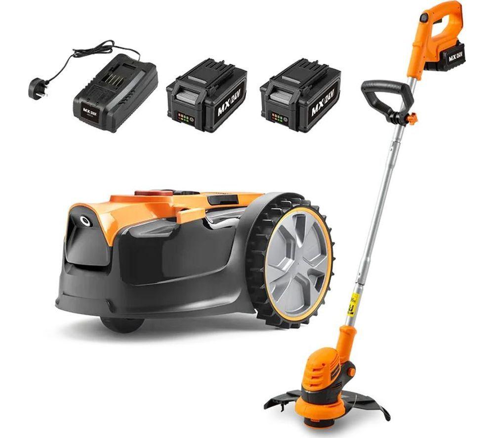 LAWNMASTER OcuMow 16 MX 24V VBRM16 Robotic Lawn Mower & Grass Trimmer - Orange & Black image number 3 of 15