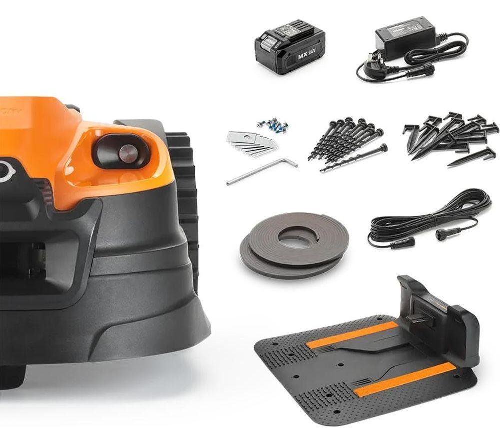 LAWNMASTER OcuMow 18 MX 24V VBRM18AMDR-01 Robotic Lawn Mower - Orange & Black image number 3 of 15