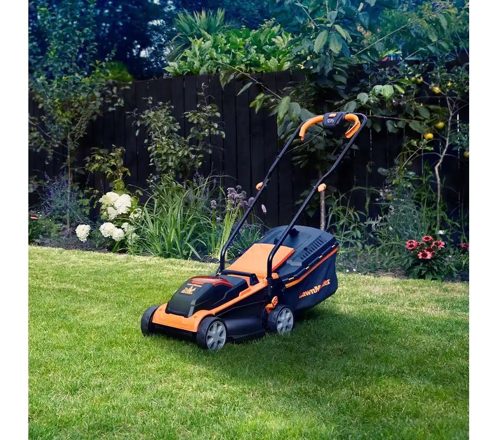 LAWNMASTER CLM2432K-01 Cordless Rotary Lawn Mower - Orange & Black image number 3 of 10