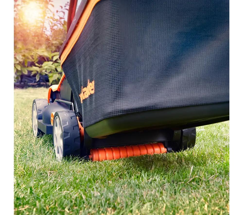 LAWNMASTER CLM2432K-01 Cordless Rotary Lawn Mower - Orange & Black image number 6 of 10
