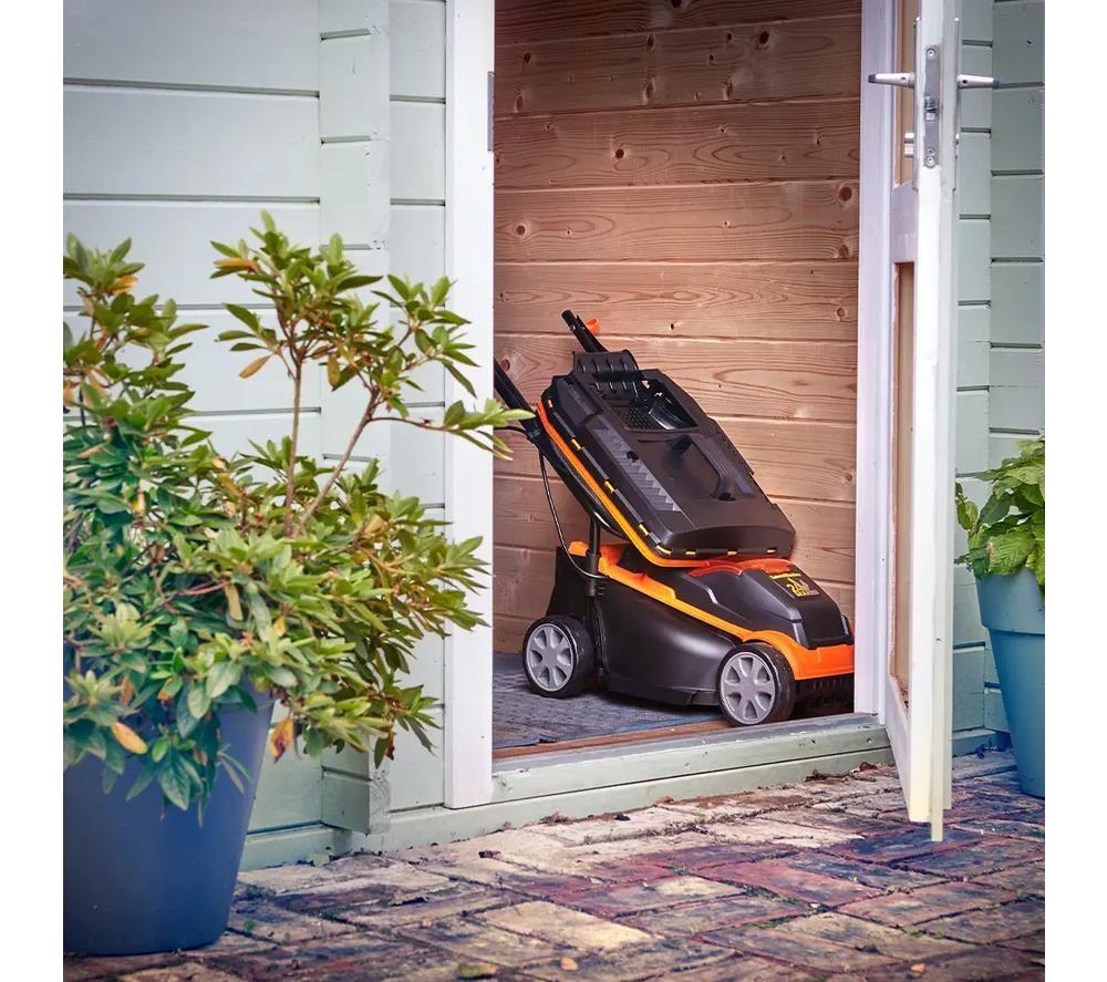 LAWNMASTER CLM2432K-01 Cordless Rotary Lawn Mower - Orange & Black image number 10 of 10