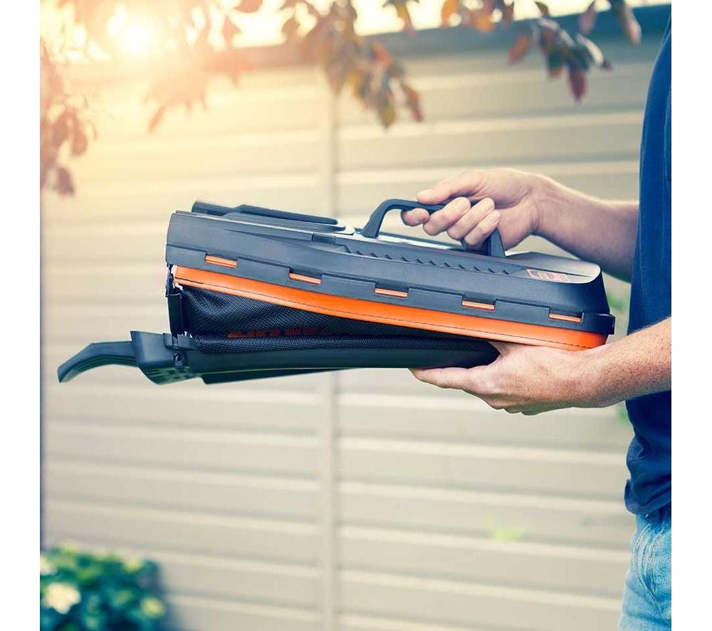 LAWNMASTER 34 cm MX 24V Cordless Lawn Mower with Battery - Orange & Black image number 6 of 10