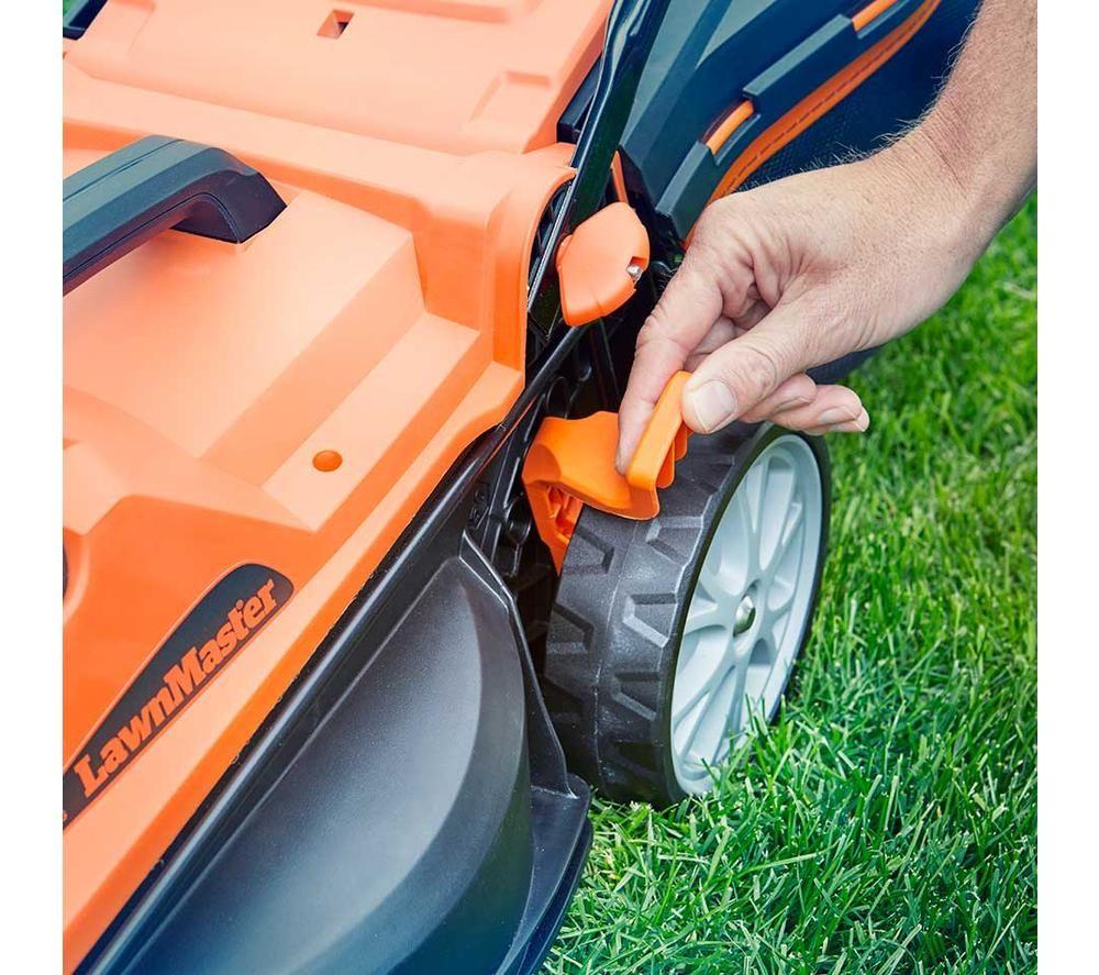 LAWNMASTER MX 24V Cordless Lawn Mower with 2 Batteries - Orange & Black image number 5 of 9