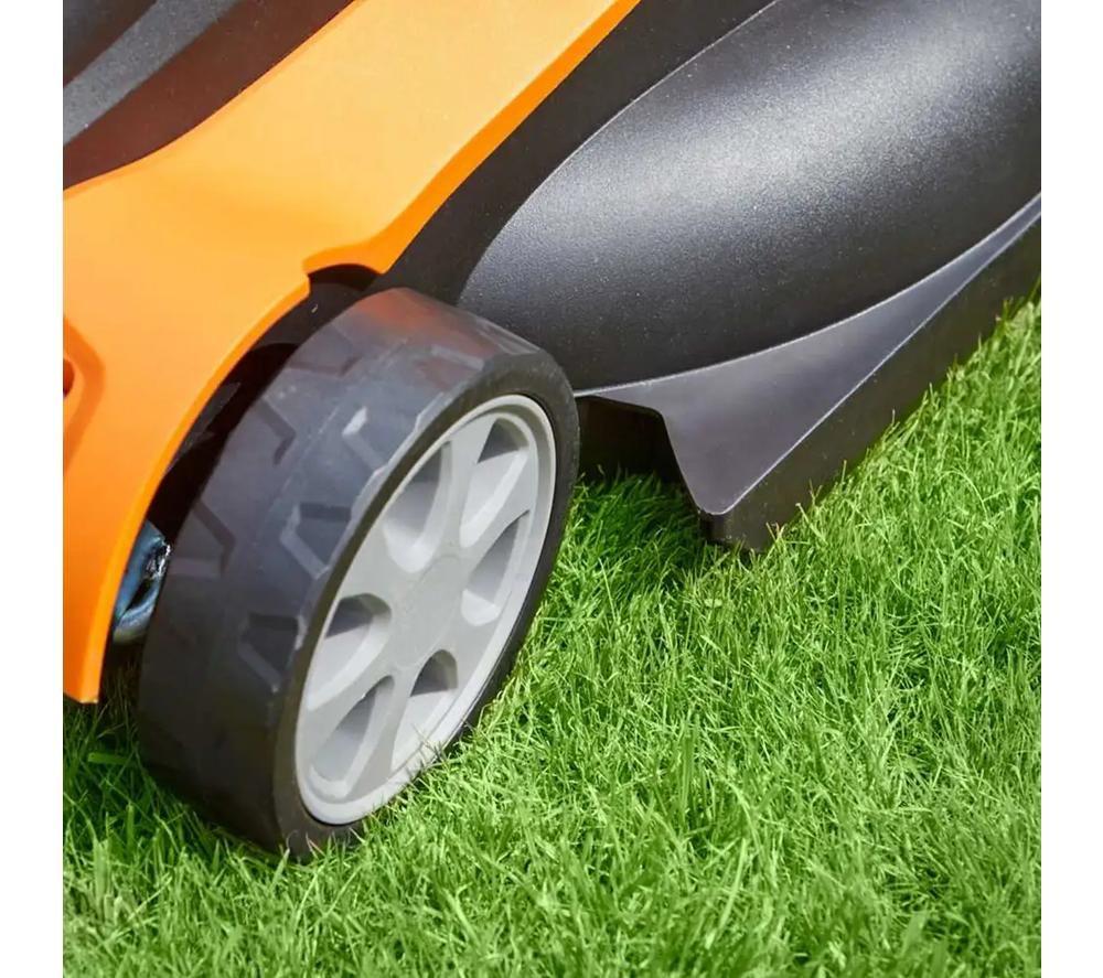 LAWNMASTER CLMF4841E-1-01 Cordless Rotary Lawn Mower with 2 Batteries - Orange & Black image number 3 of 14