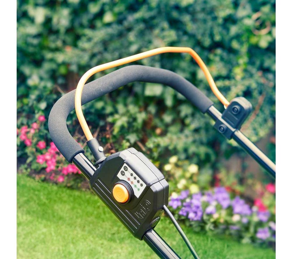 LAWNMASTER CLMF4841E-01 Cordless Rotary Lawn Mower - Orange & Black image number 4 of 14