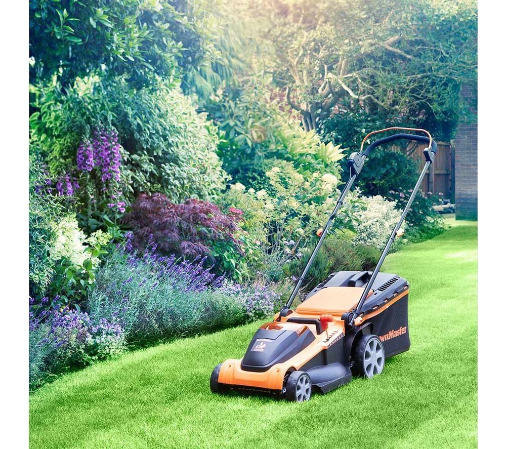 LAWNMASTER CLMF4841E-01 Cordless Rotary Lawn Mower - Orange & Black image number 6 of 14