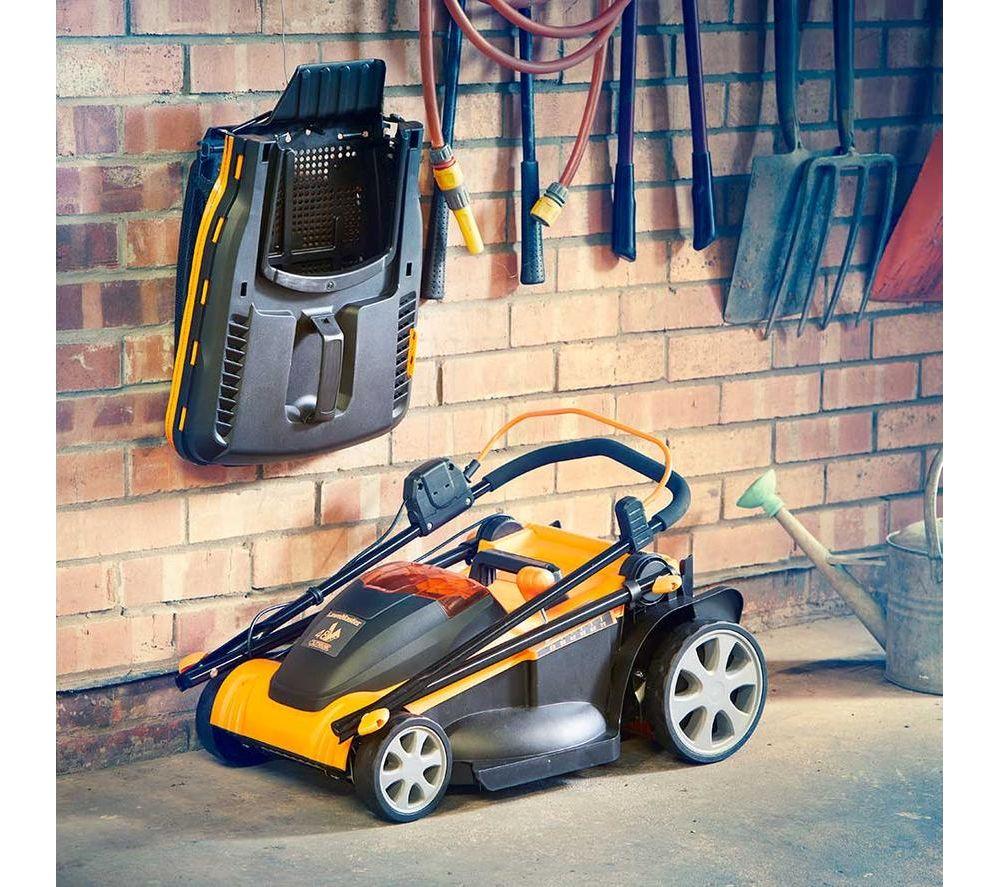 LAWNMASTER CLMF4841E-01 Cordless Rotary Lawn Mower - Orange & Black image number 12 of 14