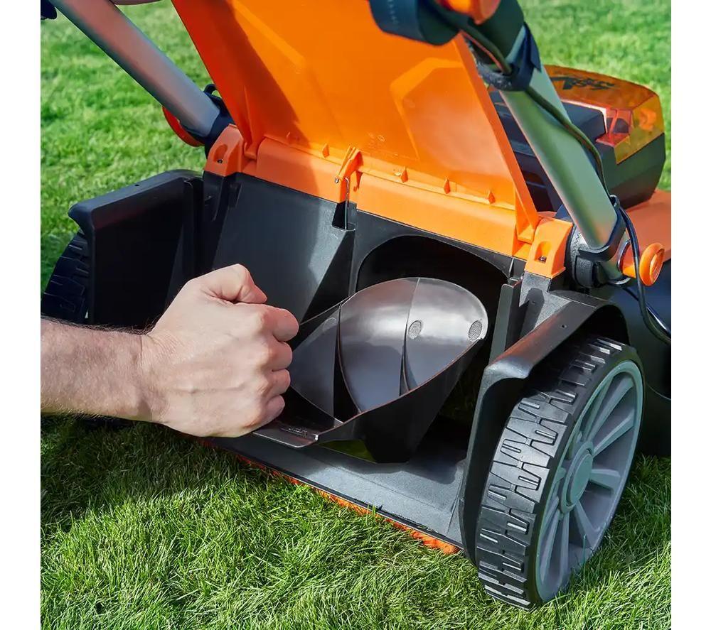 LAWNMASTER CLMF4846A-1-01 Cordless Rotary Lawn Mower - Orange & Black image number 3 of 12