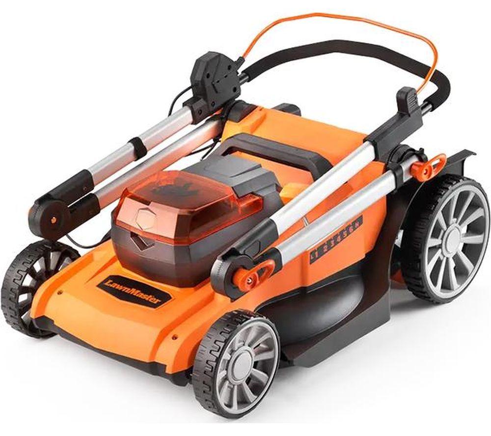 LAWNMASTER CLMF4846A-01 Cordless Rotary Lawn Mower - Orange & Black image number 2 of 16
