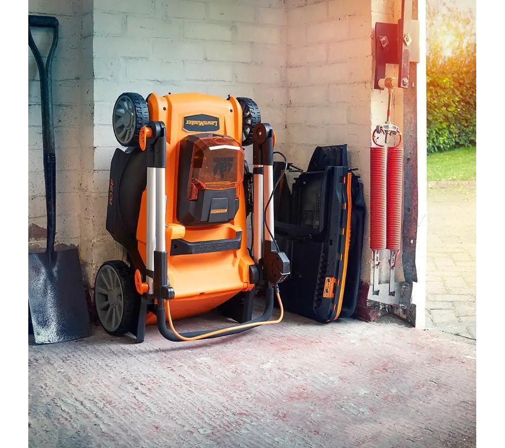 LAWNMASTER CLMF4846A-01 Cordless Rotary Lawn Mower - Orange & Black image number 7 of 16