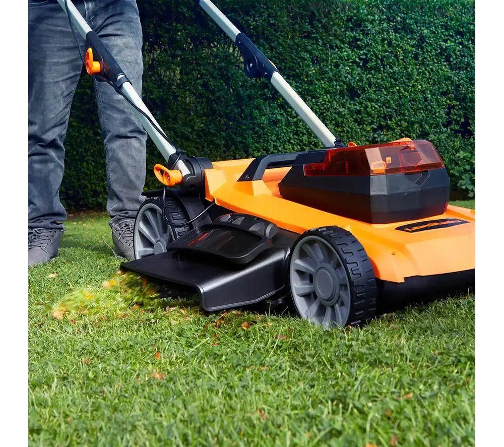 LAWNMASTER CLMF4846A-01 Cordless Rotary Lawn Mower - Orange & Black image number 14 of 16