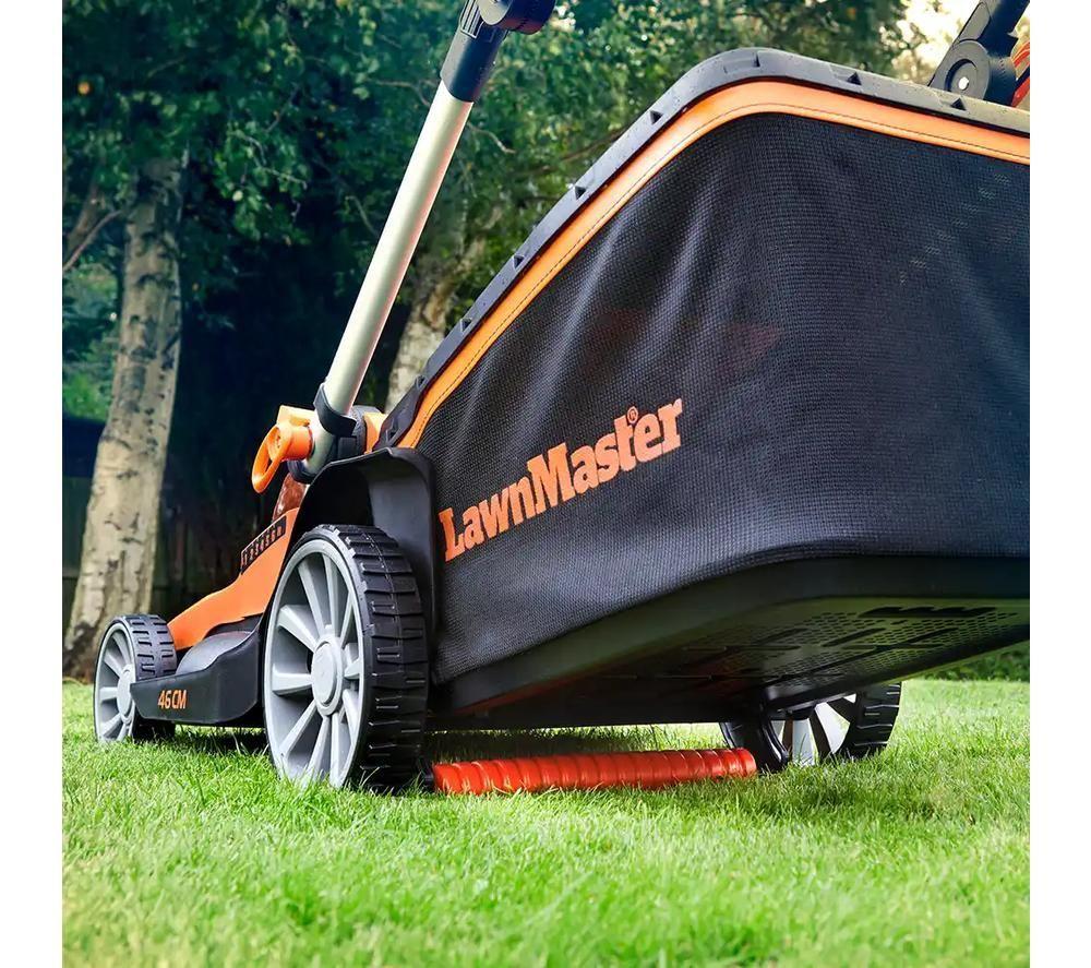 LAWNMASTER CLMF4846A-01 Cordless Rotary Lawn Mower - Orange & Black image number 15 of 16