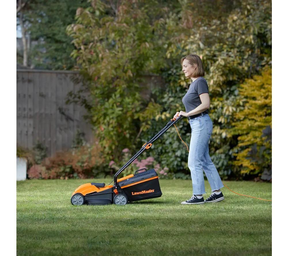 LAWNMASTER M2EB1232M-01 Corded Rotary Lawn Mower - Orange & Black image number 8 of 12