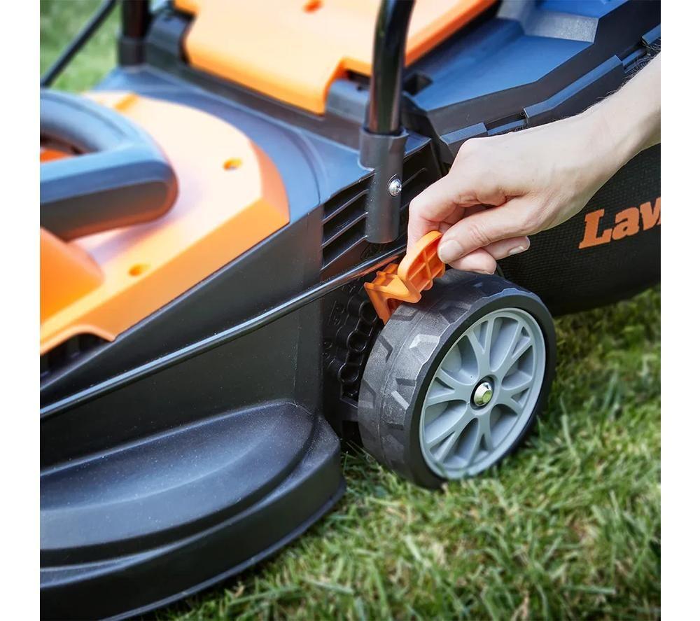 LAWNMASTER M2EB1232M-01 Corded Rotary Lawn Mower - Orange & Black image number 12 of 12