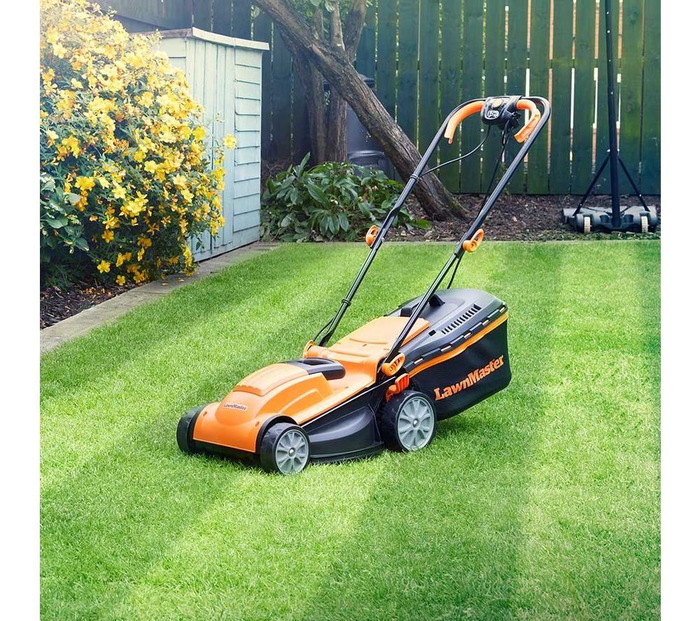 LAWNMASTER MEB1434M-01 Corded Rotary Lawn Mower - Orange & Black image number 2 of 8