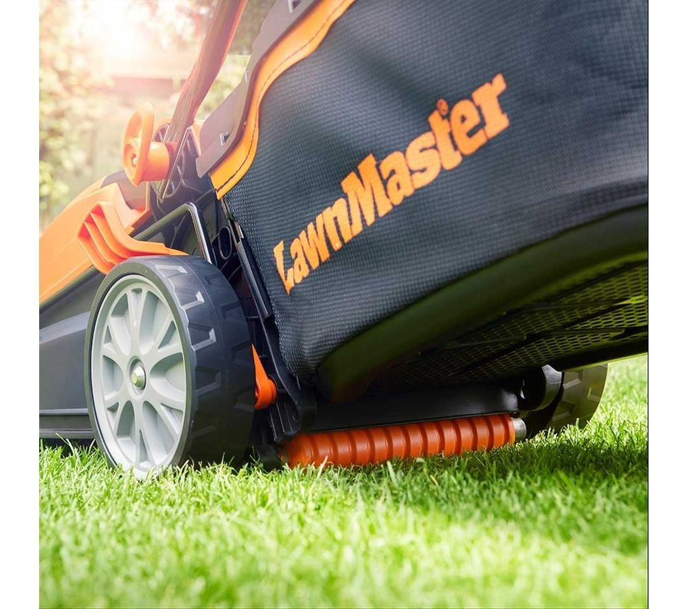 LAWNMASTER MEB1434M-01 Corded Rotary Lawn Mower - Orange & Black image number 6 of 8