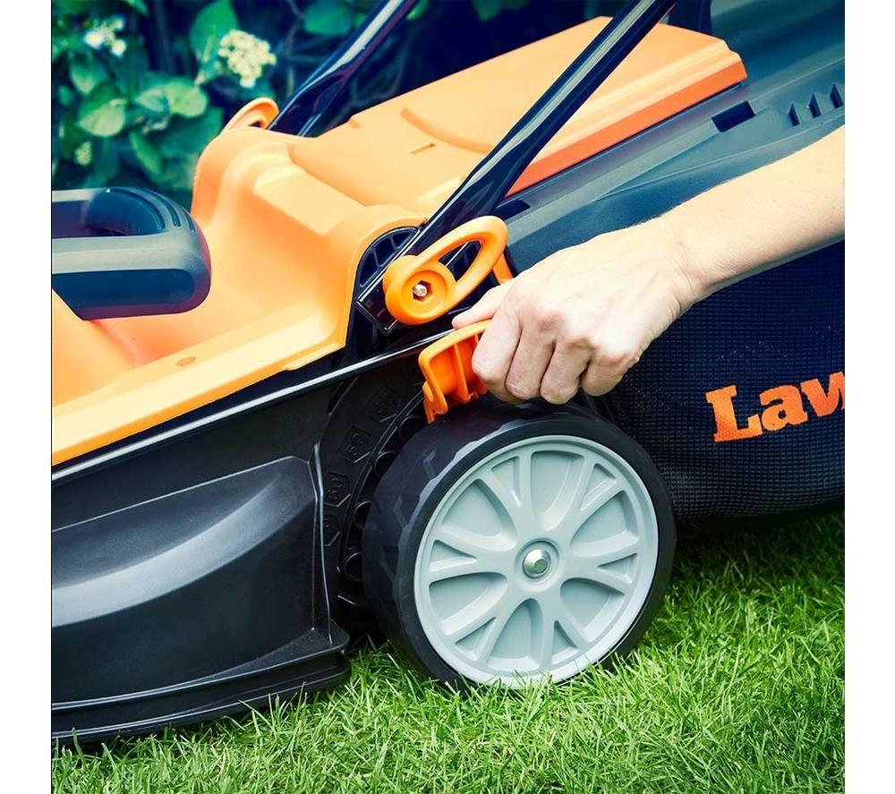 LAWNMASTER MEB1434M-01 Corded Rotary Lawn Mower - Orange & Black image number 7 of 8