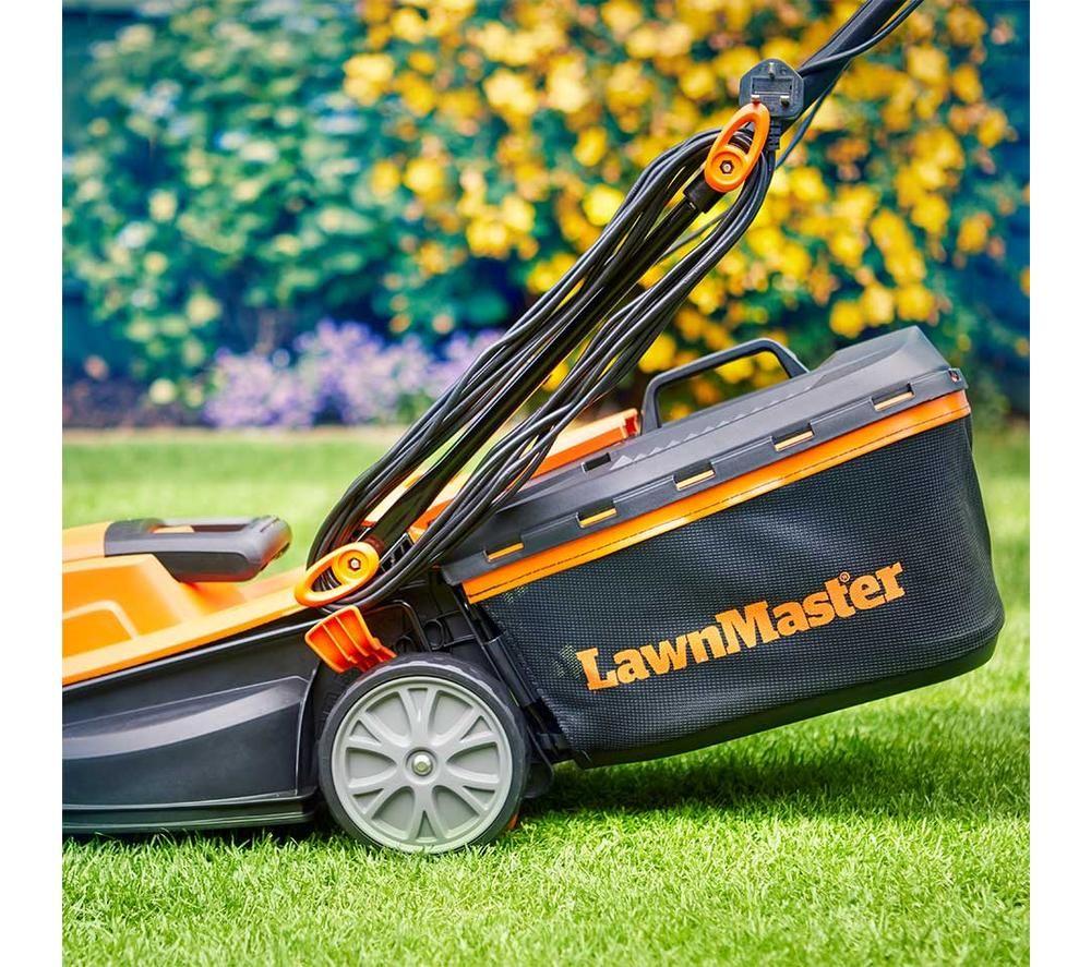 LAWNMASTER MEB1434M-01 Corded Rotary Lawn Mower - Orange & Black image number 8 of 8