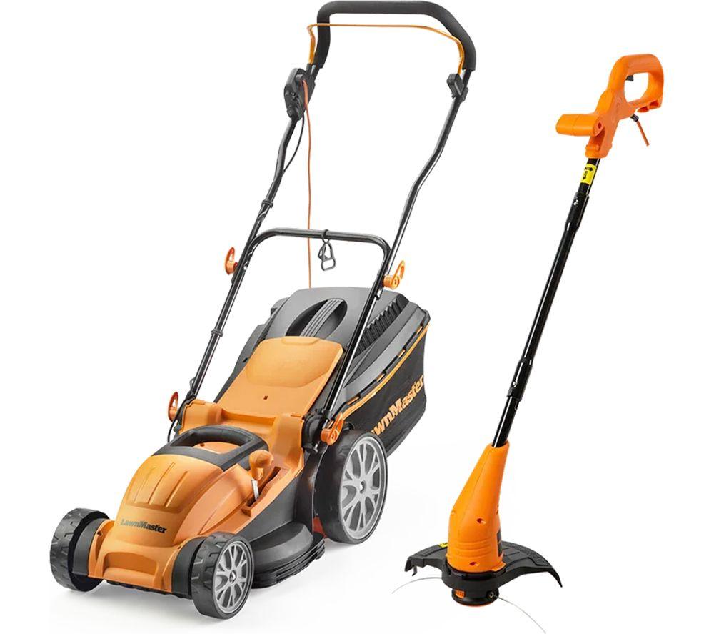 Lawnmaster Meb1840m Corded Rotary Lawn Mower & Grass Trimmer - Orange & Black, Orange