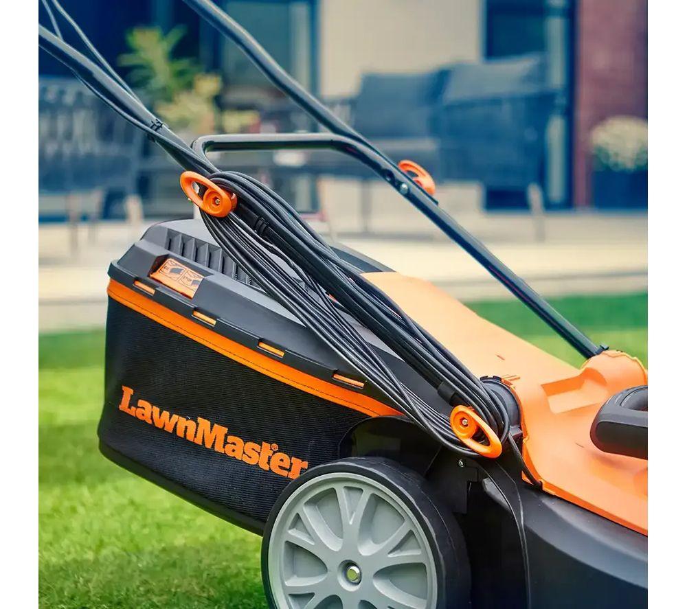 LAWNMASTER MEB1840M Corded Rotary Lawn Mower & Grass Trimmer - Orange & Black image number 5 of 7