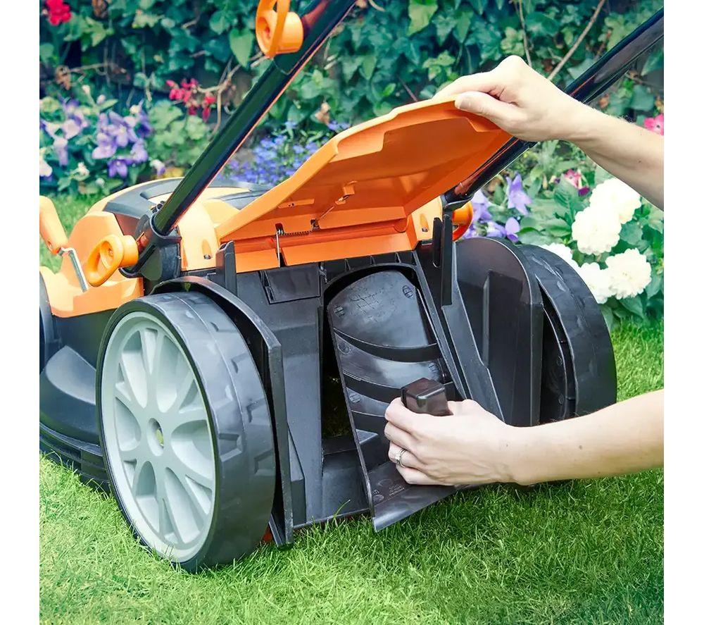 LAWNMASTER MEB1840M Corded Rotary Lawn Mower & Grass Trimmer - Orange & Black image number 6 of 7