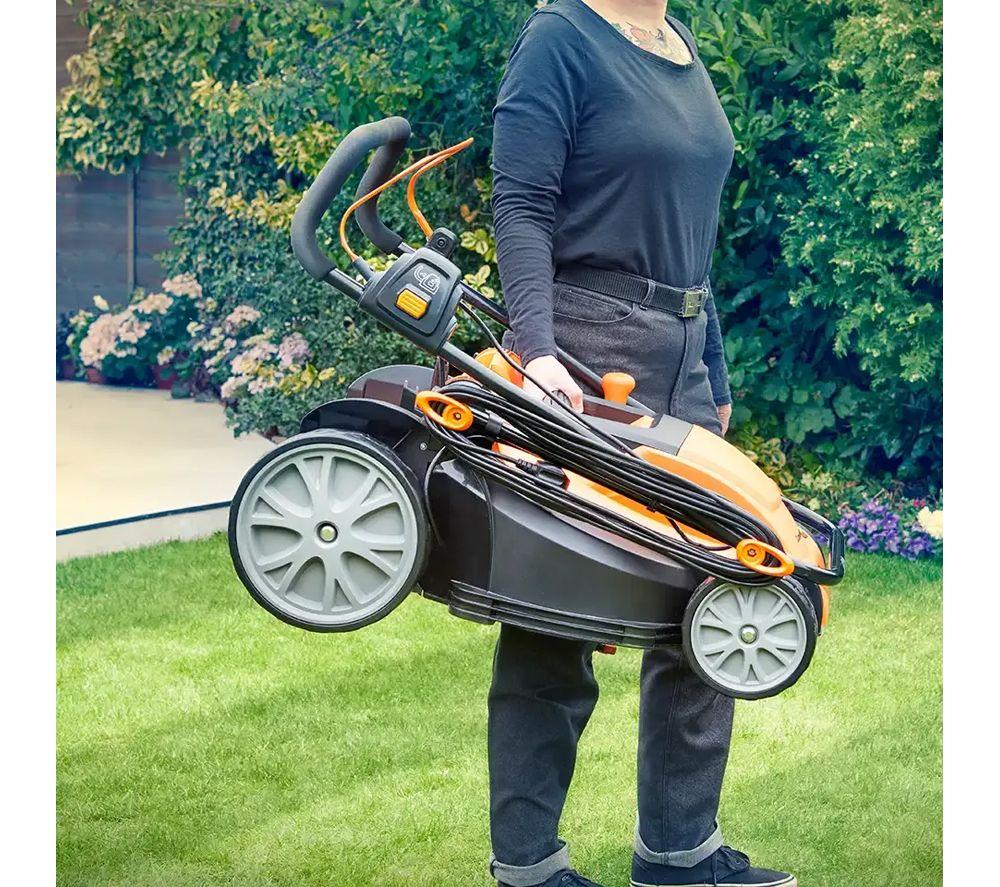 LAWNMASTER MEB1840M Corded Rotary Lawn Mower & Grass Trimmer - Orange & Black image number 7 of 7