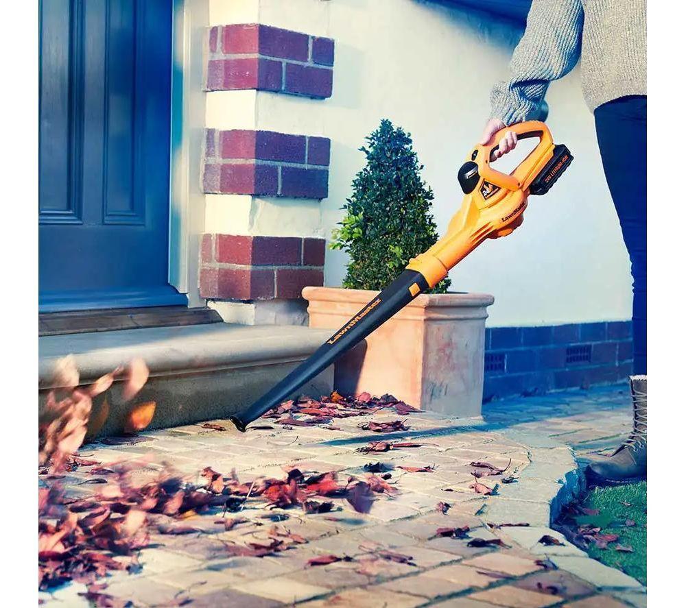LAWNMASTER MX 24V Cordless Leaf Blower - Orange & Black image number 2 of 6