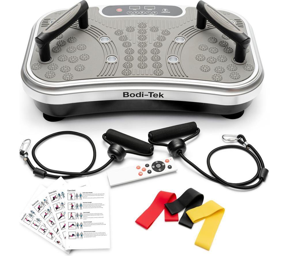 Bodi-Tek BT-Vibe Vibration Plate Exerciser Pro - Black & Silver, Silver/Grey,Black