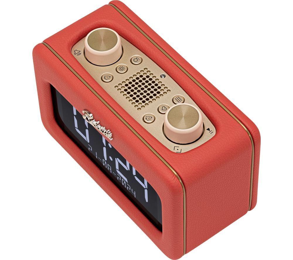 ROBERTS Revival Rest DAB+/FM Bluetooth Retro Clock Radio - Classic Red image number 2 of 5