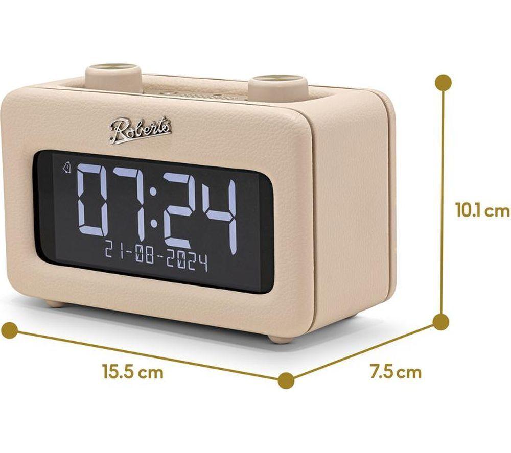 ROBERTS Revival Rest DAB+/FM Bluetooth Retro Clock Radio - Pastel Cream image number 4 of 5