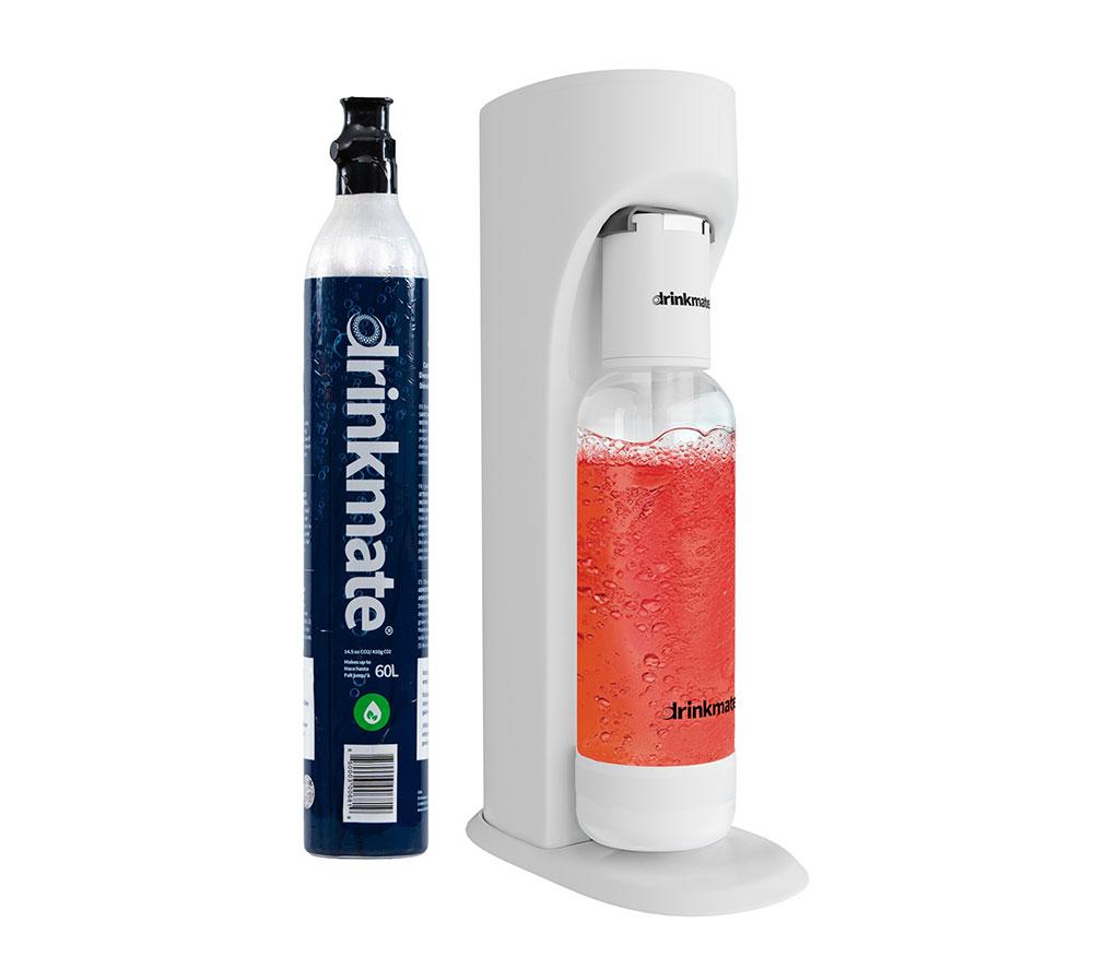 Drinkmate Omnifizz Sparkling Water Maker With 1 Co2 Cylinder - Classic White, White
