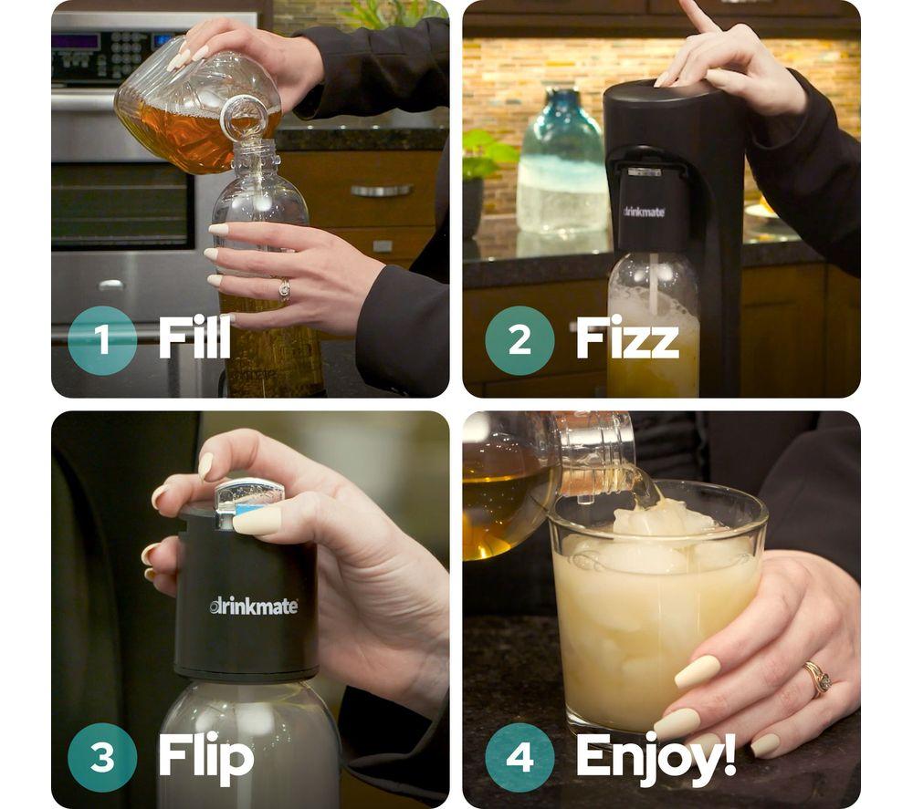 DRINKMATE OmniFizz Sparkling Water Maker with 2 CO2 Cylinders - Arctic Blue image number 6 of 7