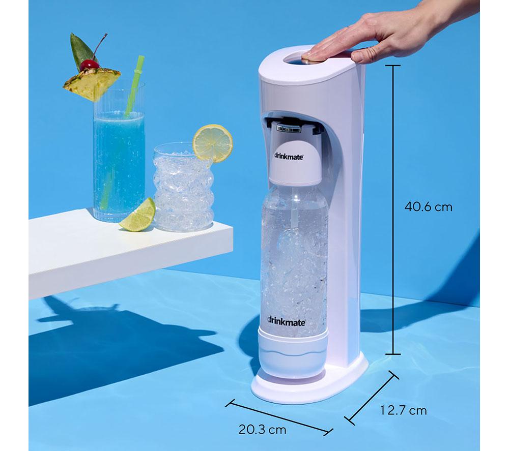 DRINKMATE OmniFizz Sparkling Water Maker with 2 CO2 Cylinders - Royal Red image number 6 of 8
