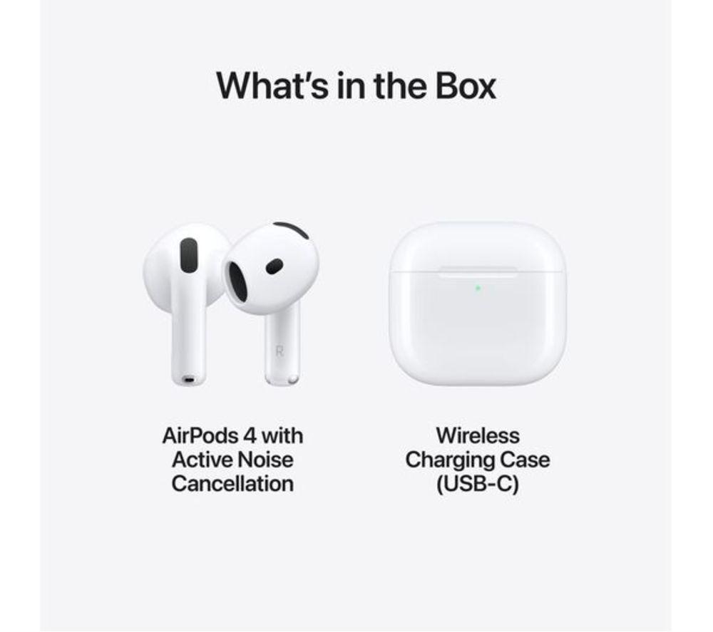 APPLE Refurbished AirPods 4 with Active Noise Cancellation - White (Very Good Condition) image number 4 of 9